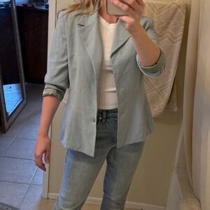 VINTAGE Jones NY Light Blue Blazer